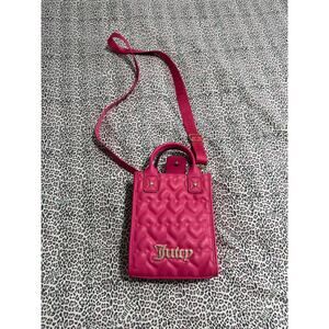JUICY CUTURE HOT PINK PURSE BARBIE Y2K STYLE QUILTED HEARTS